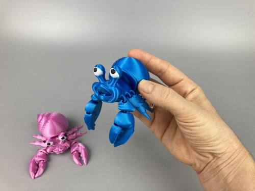 Flexi krabík Poustevníček - kluk, 3D tisk — foto 3