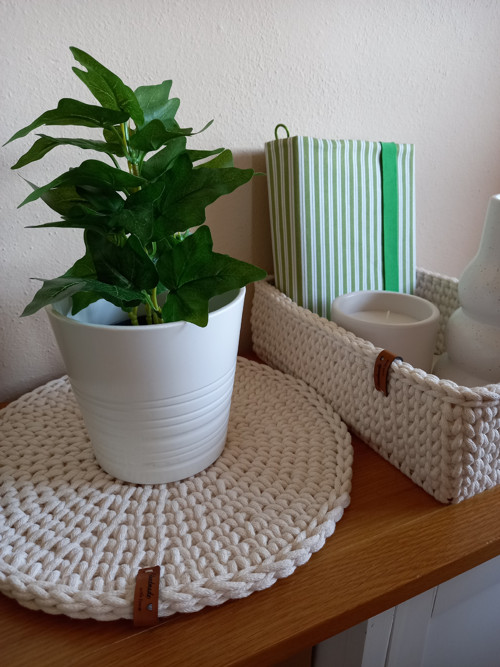 Háčkované prostírání ecru — foto 2