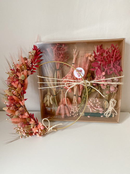 DIY sada na výrobu věnce - růžový — foto 4
