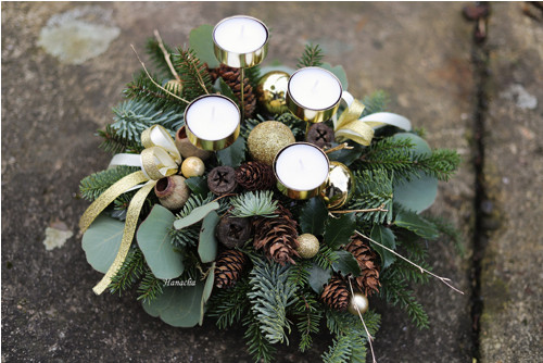 Adventní svícen zlatý — foto 2