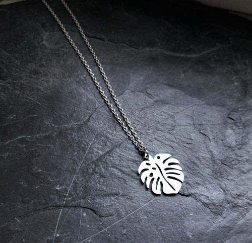 Ocelový náhrdelník*monstera — foto 5