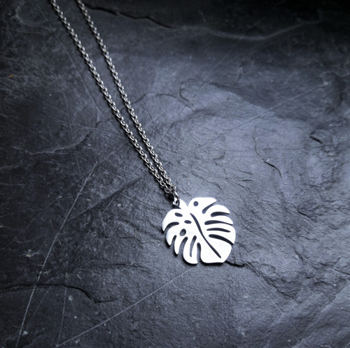 Ocelový náhrdelník*monstera — foto 2