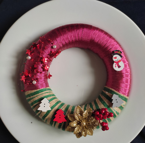 ADVENTNÍ VĚNEC - modré hvězdy — foto 5
