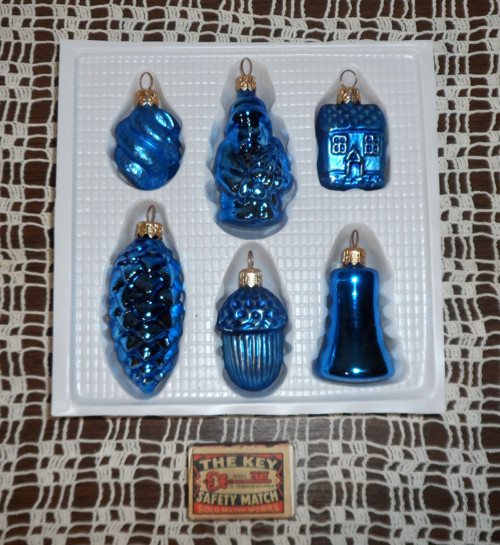 6x SKLENĚNÉ vánoční ozdoby, DDR — foto 2