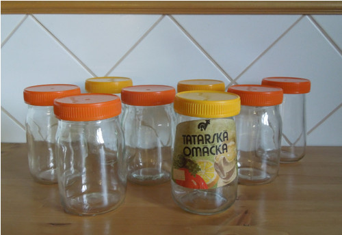 Retro staré skleničky s víčky, 2 ks — foto 6