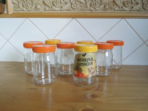 Retro staré skleničky s víčky, 2 kusy — foto 5