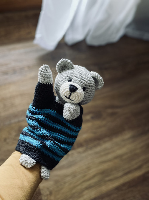 Háčkovaný maňásek medvídek — foto 3