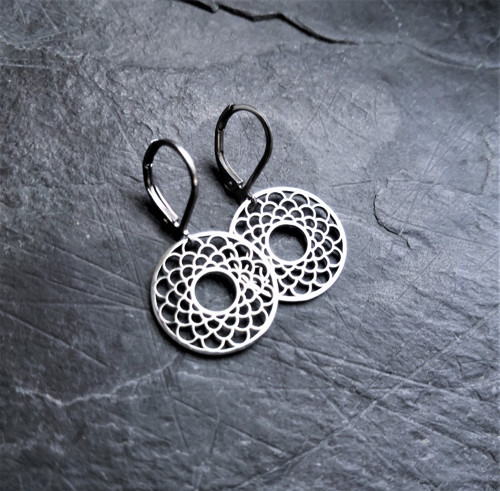 Ocelové náušnice*mandala — foto 3
