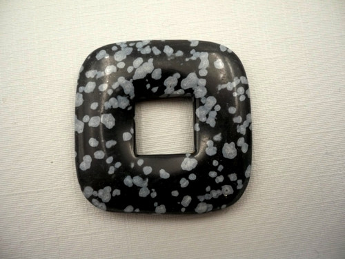 Donut 3,5 cm - obsidián vločkový, č.4f — foto 2