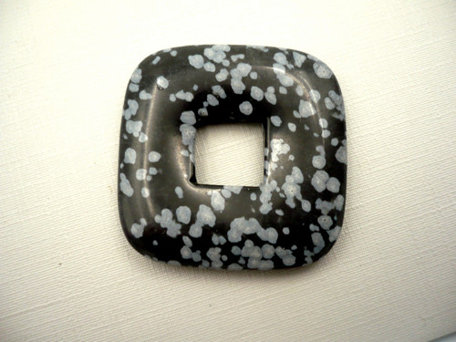 Donut 3,5 cm - obsidián vločkový, č.60f — foto 2