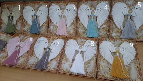 Dekorace macramé anděl — foto 6