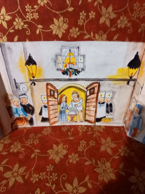 Vánoční přání , betlém do obálky — foto 2