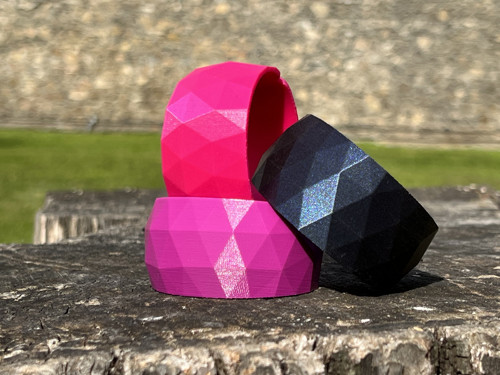 Náramek polygon magenta — foto 2