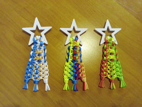 Kometa vícebarevná drhaná macrame 13cm — foto 5