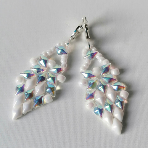 Bridal Diamondduo Beaded Earrings — foto 2