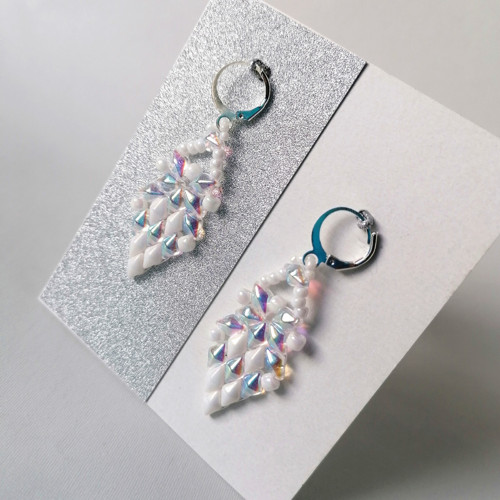 Bridal Diamondduo Beaded Earrings — foto 3
