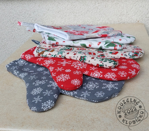 Vánoční chňapka vánoční patchwork - cena za 1 ks — foto 6