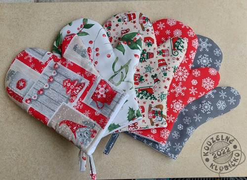 Vánoční chňapka vánoční patchwork - cena za 1 ks — foto 5