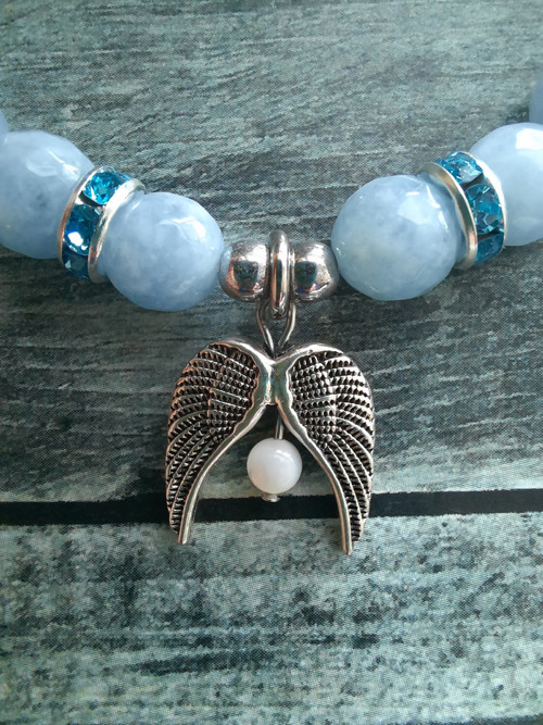 Náramek BLUE ANGEL*jadeit*opalit — foto 3