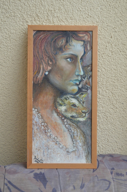 Šelmičky - originál - olejomalba 26x53 — foto 3