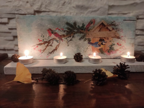 "Adventní svicen s ptáčky" — foto 2