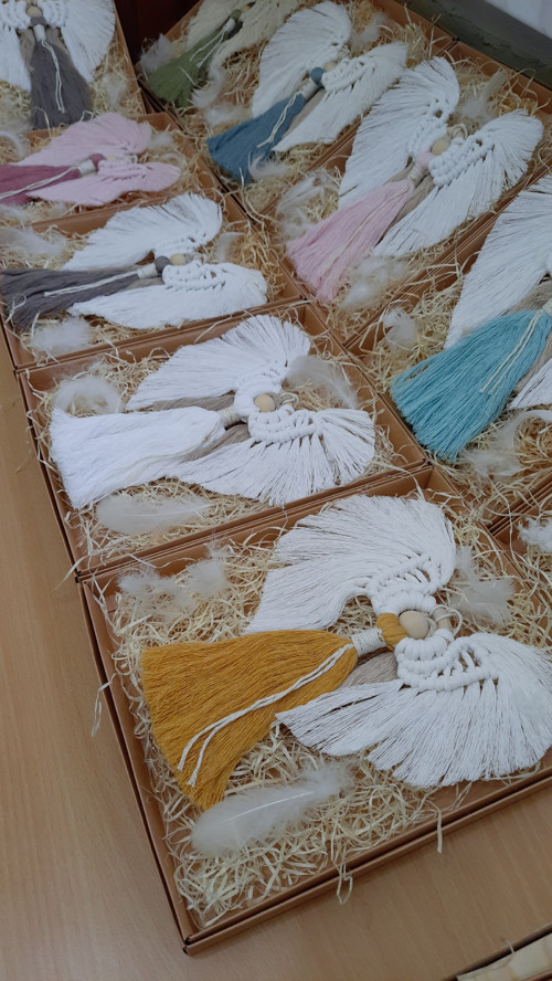 Dekorace macramé anděl — foto 5