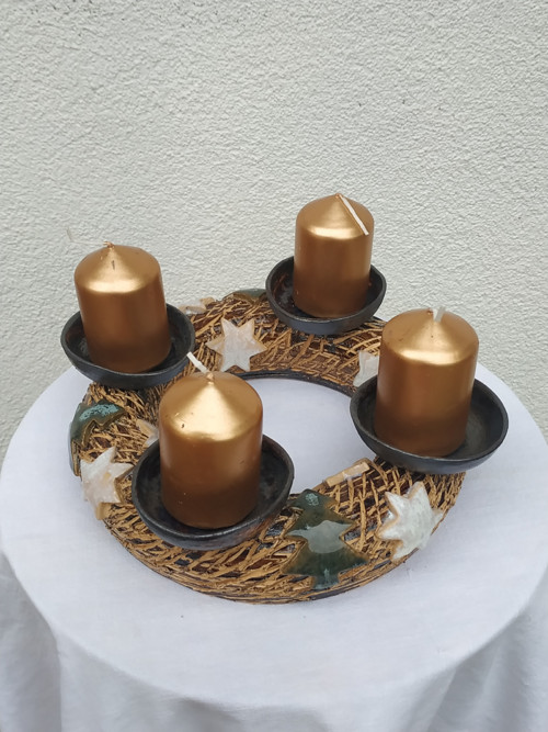 Adventní keramický svícen — foto 3
