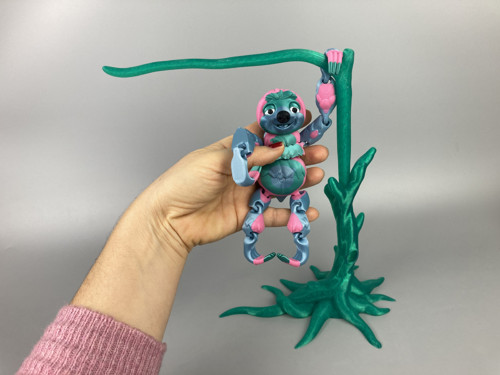 Lenochod a strom - 3D tisk — foto 4