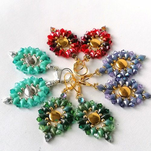 Swarovski Crystal Dangle Beaded Earrings — foto 2