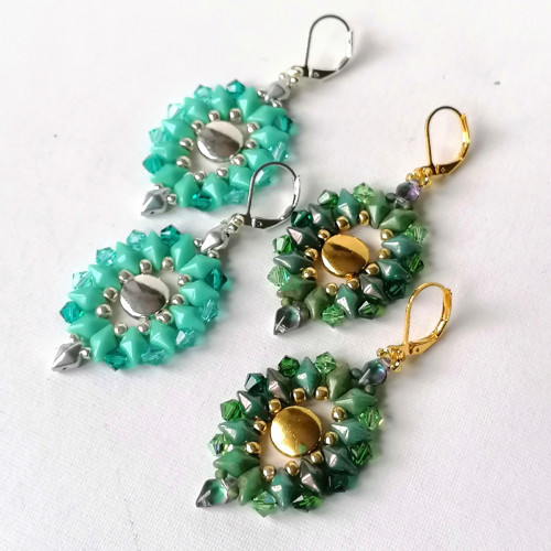 Swarovski Crystal Dangle Beaded Earrings — foto 3
