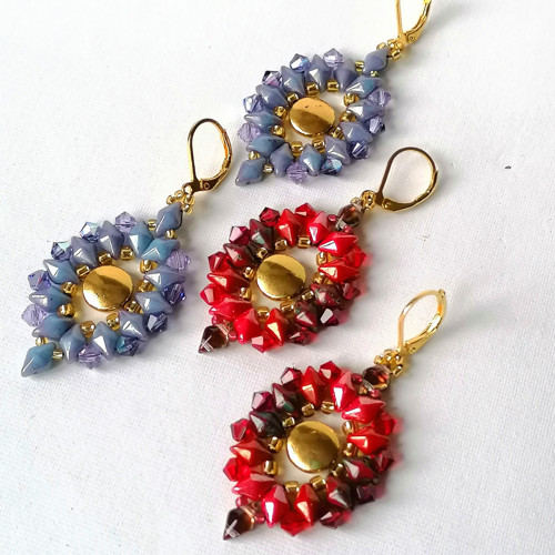 Swarovski Crystal Dangle Beaded Earrings — foto 4