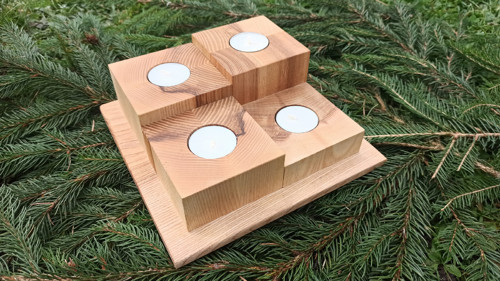Adventní svícen dřevěný — foto 2