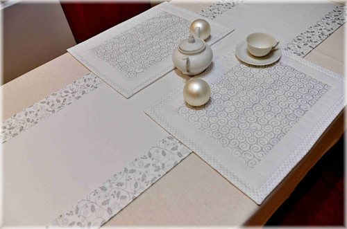 Prostírání - Stříbrné spirály — foto 4