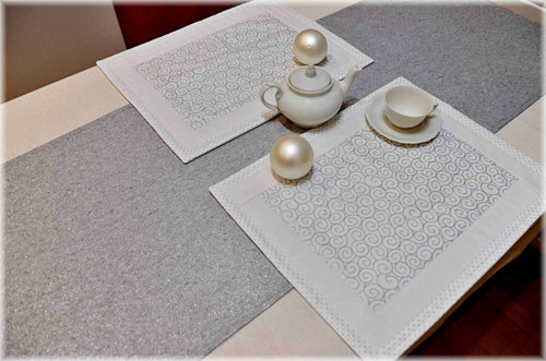 Prostírání - Stříbrné spirály — foto 6