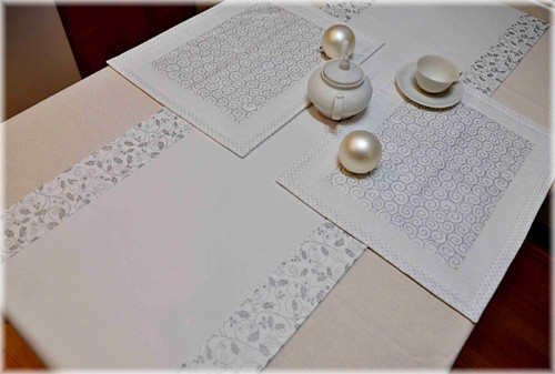 Prostírání - Stříbrné spirály — foto 2
