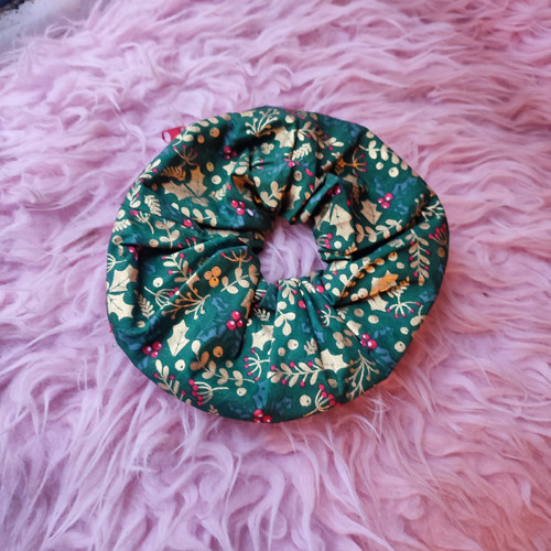 Scrunchie zipper vánoční gumička s kapsičkou — foto 3