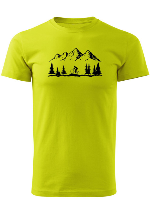 Pánské tričko "Cyclist in the forest" — foto 4