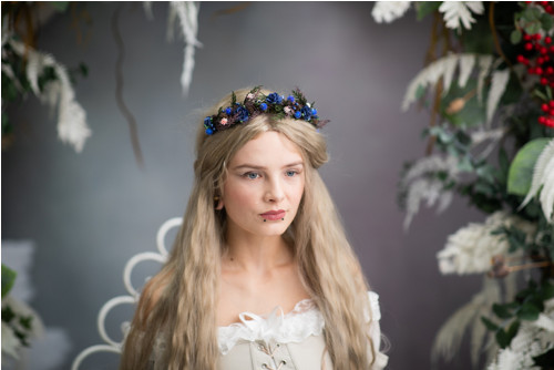Čelenka "kouzlo vánočního lesa" - modrá — foto 3
