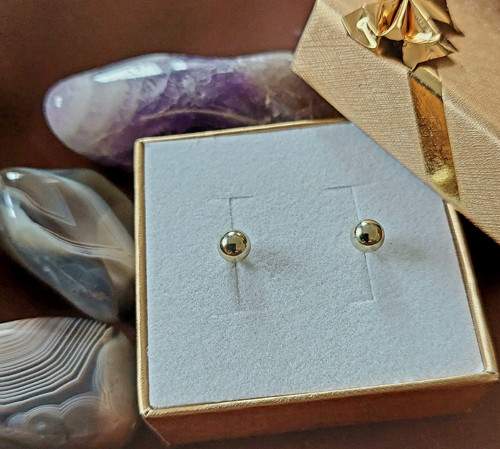 Zlaté náušnice kuličky 4mm — foto 4