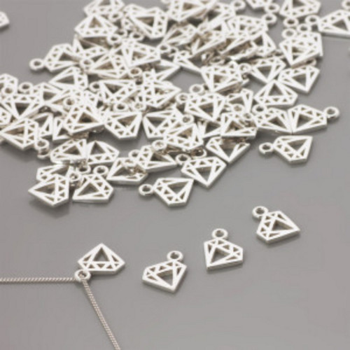 Přívěsek diamant, AG925 1ks — foto 2