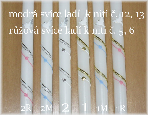Křestní sada 2D rouška, svíce — foto 5