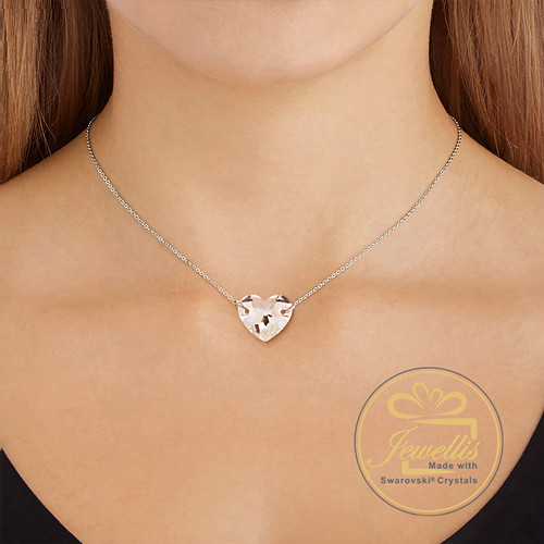 Ocelový náhrdelník Swarovski srdce — foto 2