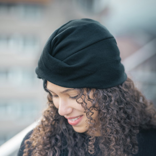 °SLEVA° Merino turban ČERNÝ — foto 3