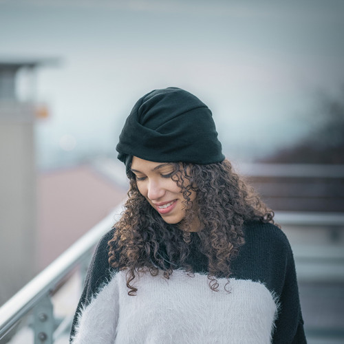 °SLEVA° Merino turban ČERNÝ — foto 4