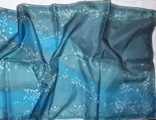 Petrolejová - šála 180 x 45 — foto 6
