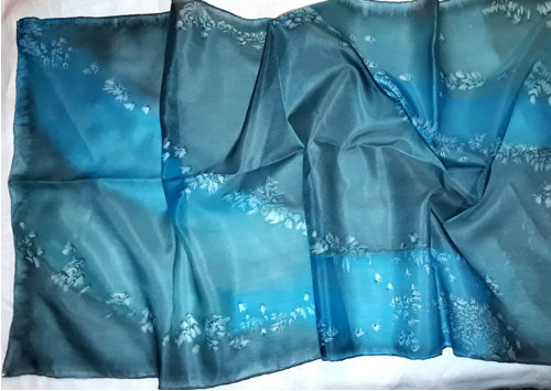 Petrolejová - šála 180 x 45 — foto 2