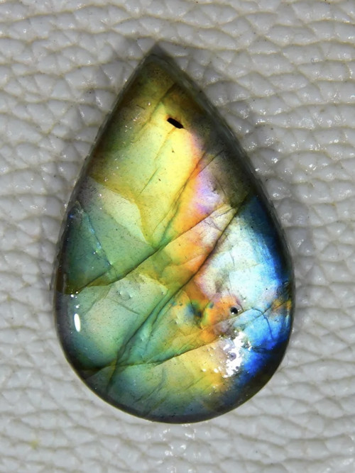 OHNIVÝ Labradorit - kabošon AAA, 27 Ct AFRIKA — foto 3
