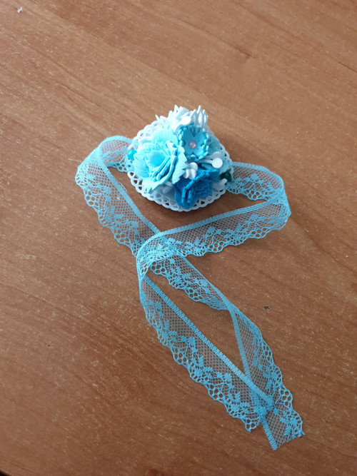 Květinový náramek modrý — foto 4