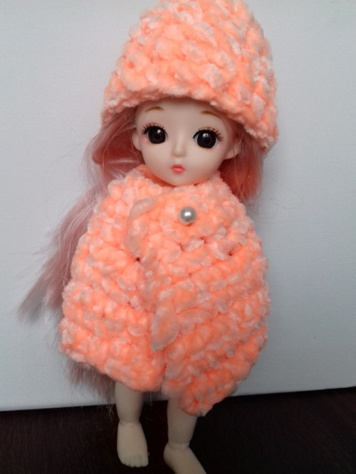 Háčkované oblečení pro BJD panenku 16 cm — foto 4