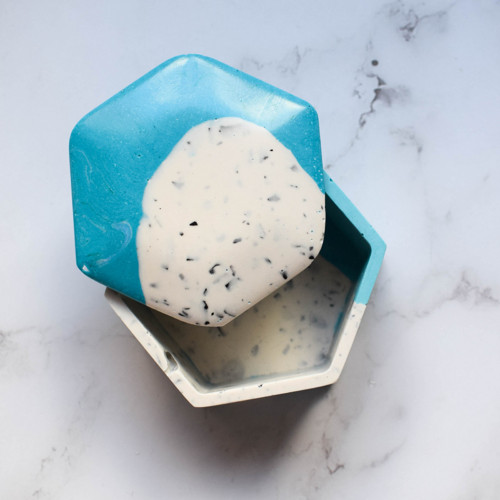 Šperkovnice - modrá & stracciatella — foto 3